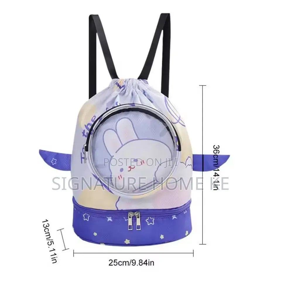 Cartoon Drawstring Waterproof Swimming Bag/Toys Bag