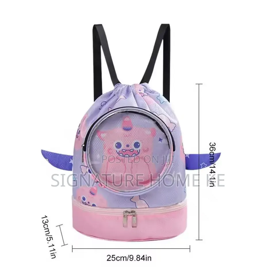 Cartoon Drawstring Waterproof Swimming Bag/Toys Bag