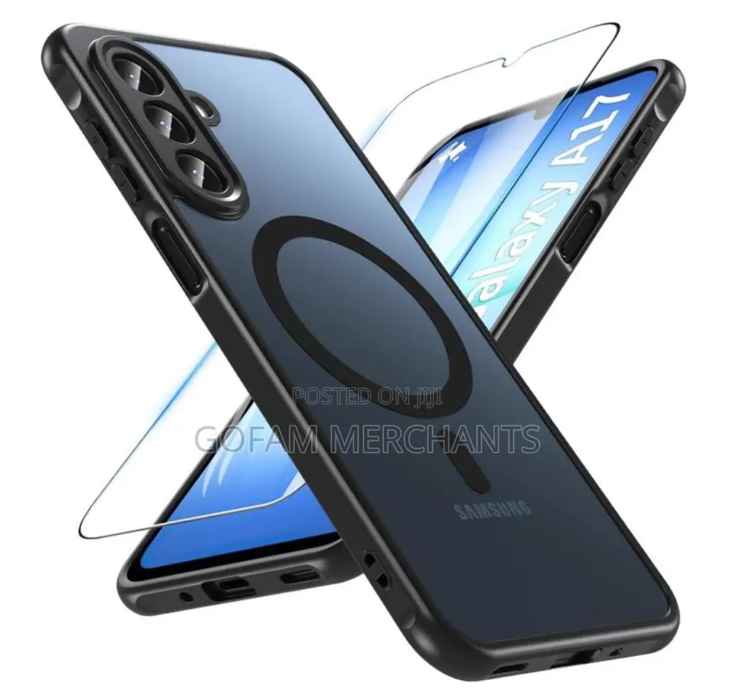 Samsung Galaxy A17 Electroplated Clear Magsafe Case - Black