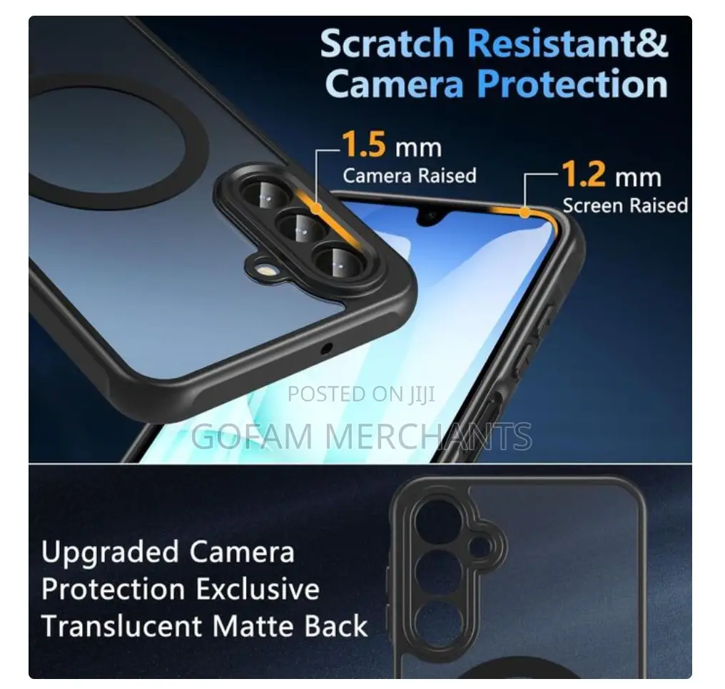 Samsung Galaxy A17 Electroplated Clear Magsafe Case - Black