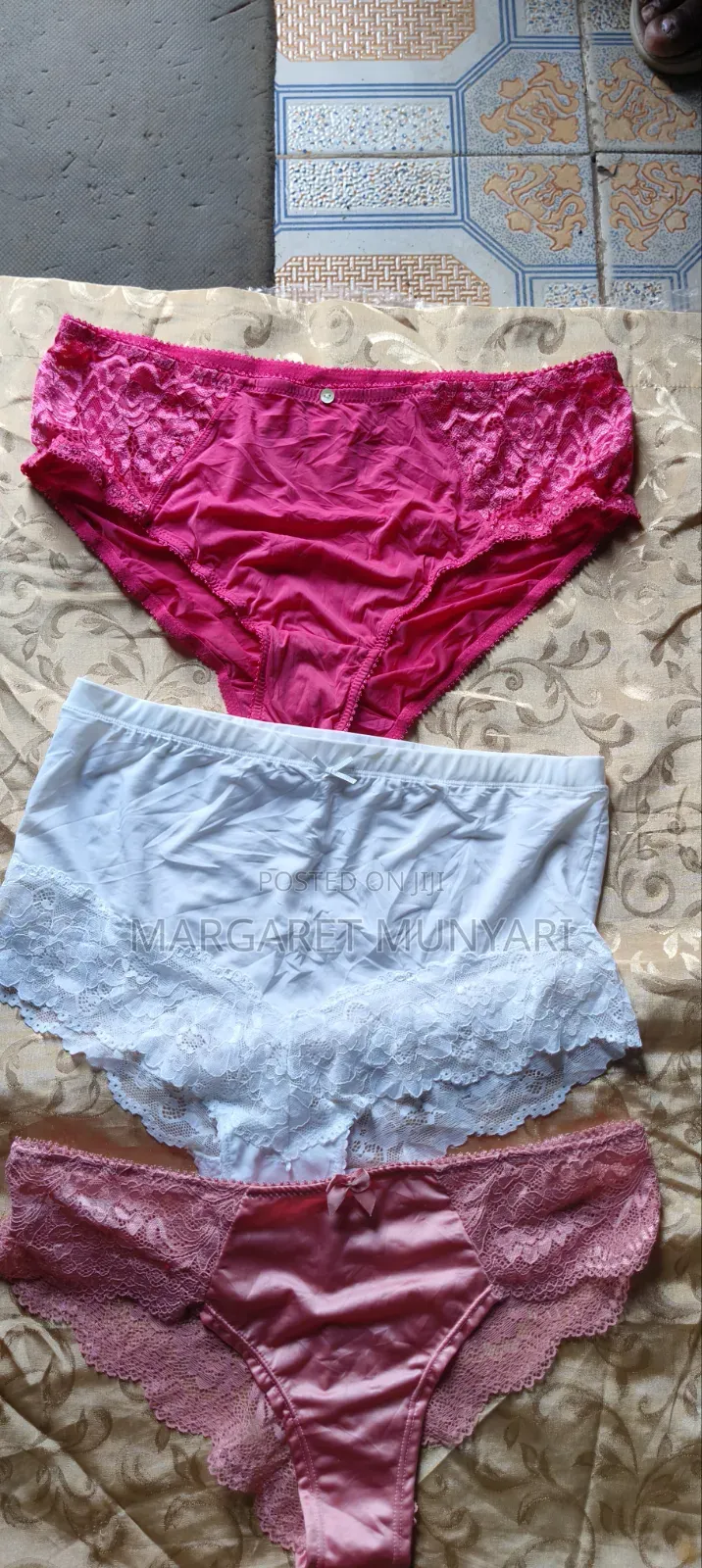 Lace and Cotton Coloured Pants