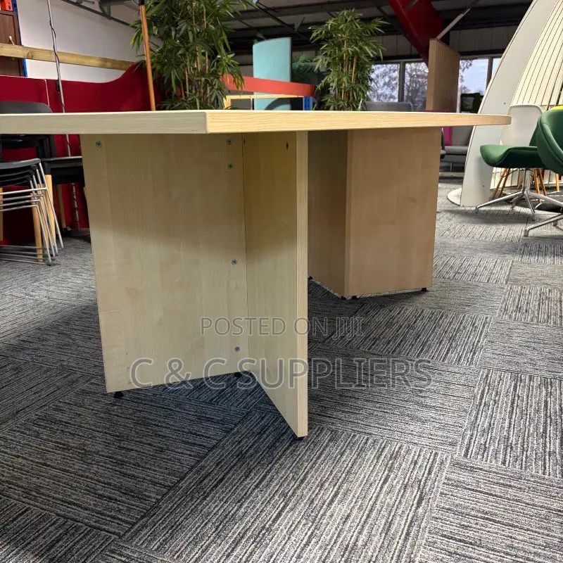 Meeting Tables; 240cm Boat-Shaped Maple Meeting Table