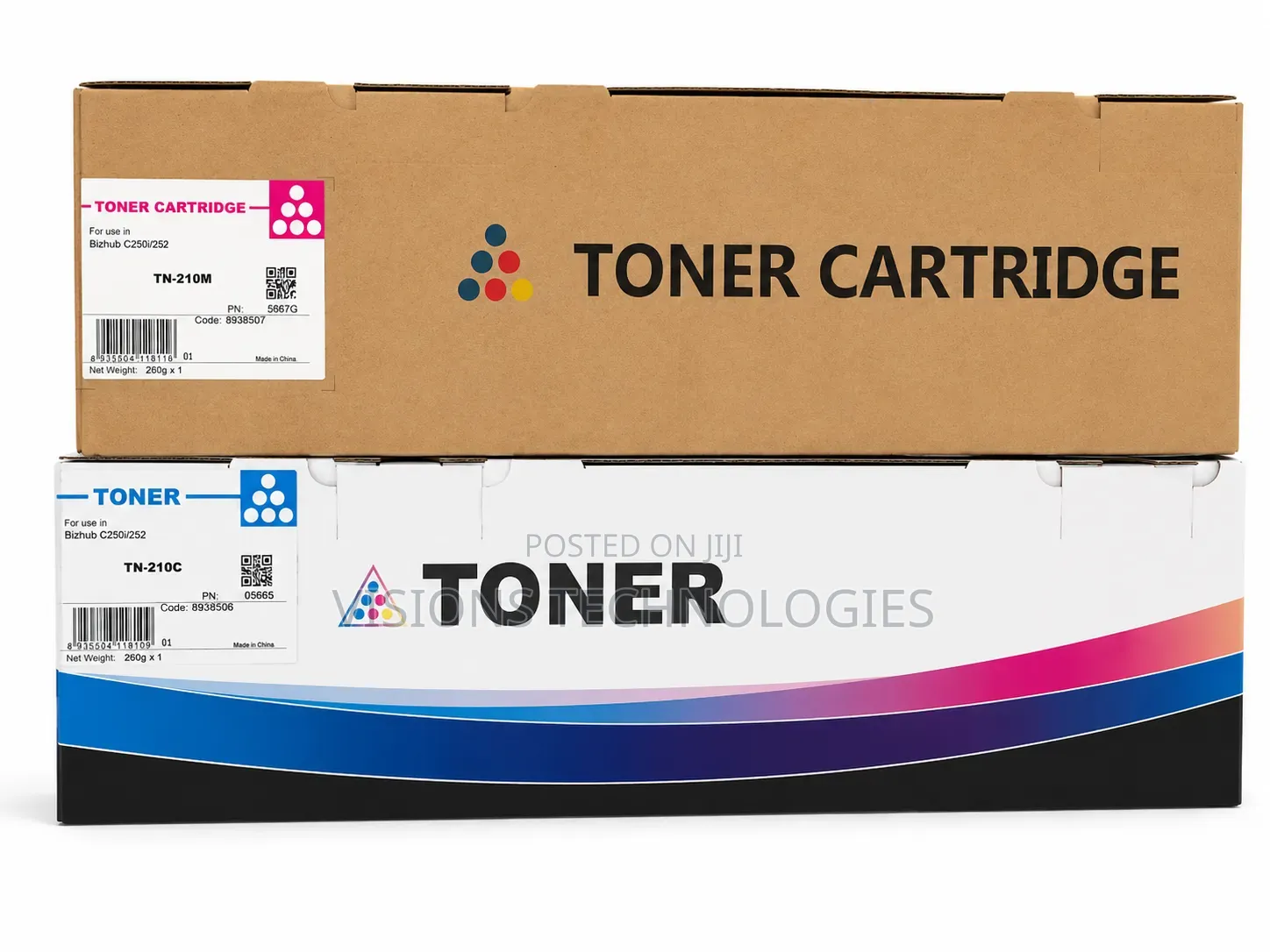 Cyan and Magenta Tn210 Quality Toner Cartridge