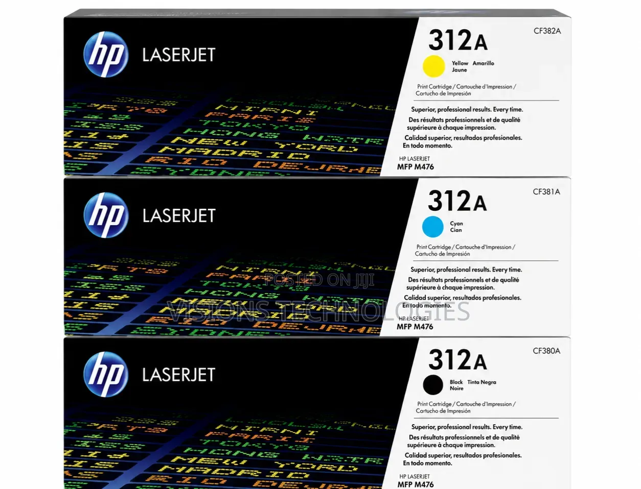 Yellow/Cyan/Black Quality Hp312 Color Toners
