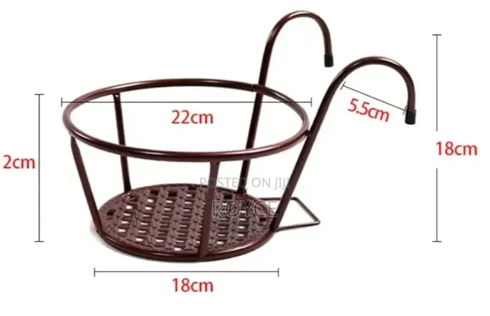 Rail Hanging Flower Pot- Pair