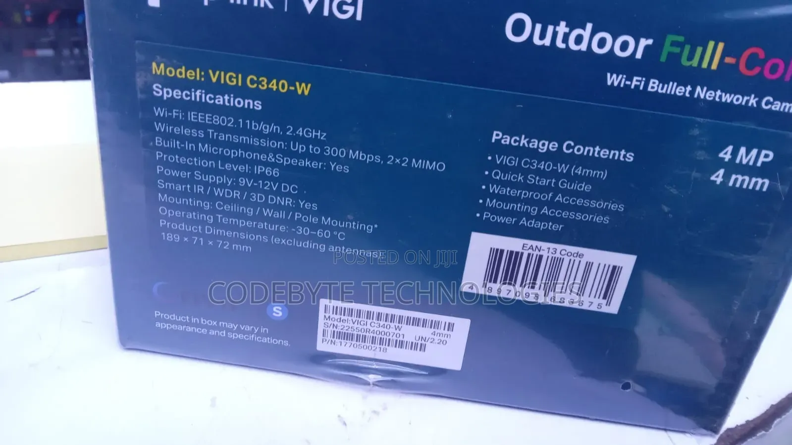 Tp-Link Vigi C340-W 4mp Outdoor Full-Color Wi-Fi Network Camera