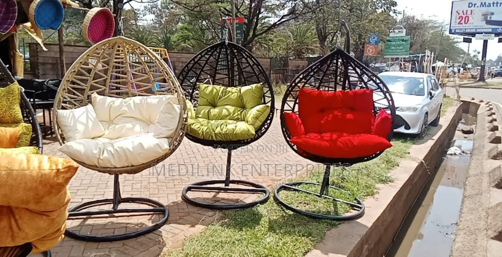 Metallic Handwoven Hammock Outdoor Swing