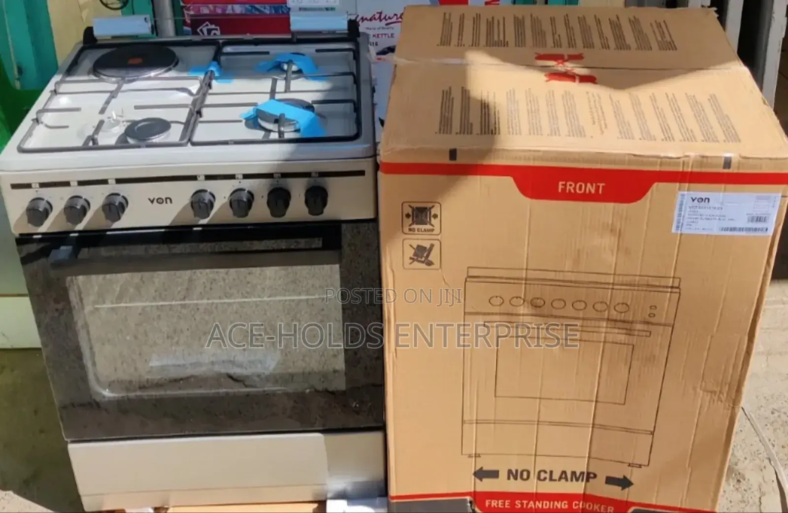 Von Vcf653151fsy Free Standing Cooker – 3 Gas + 1 E Burners Gas Sensor