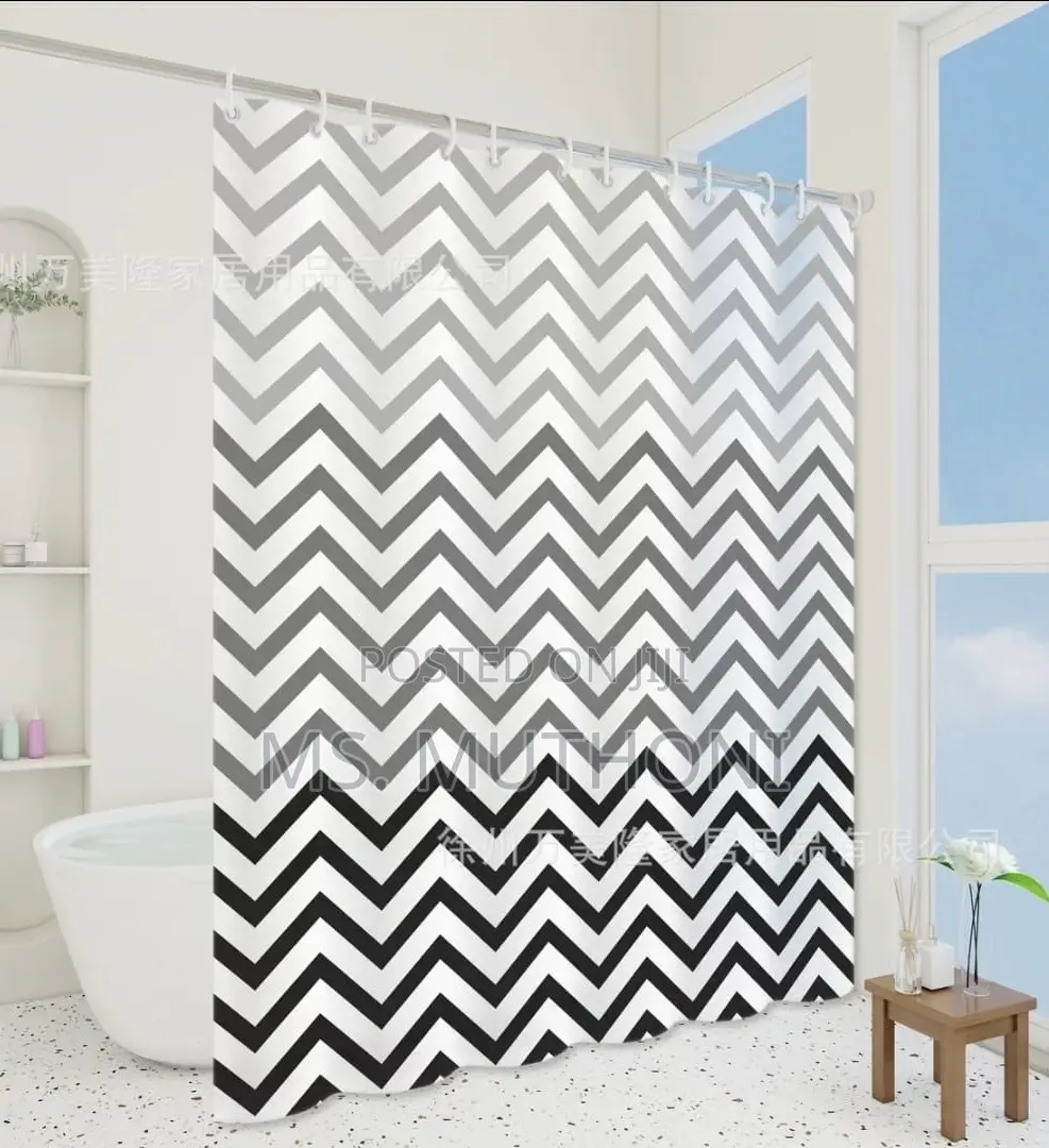 Floral Minimalist PVC Shower Curtains