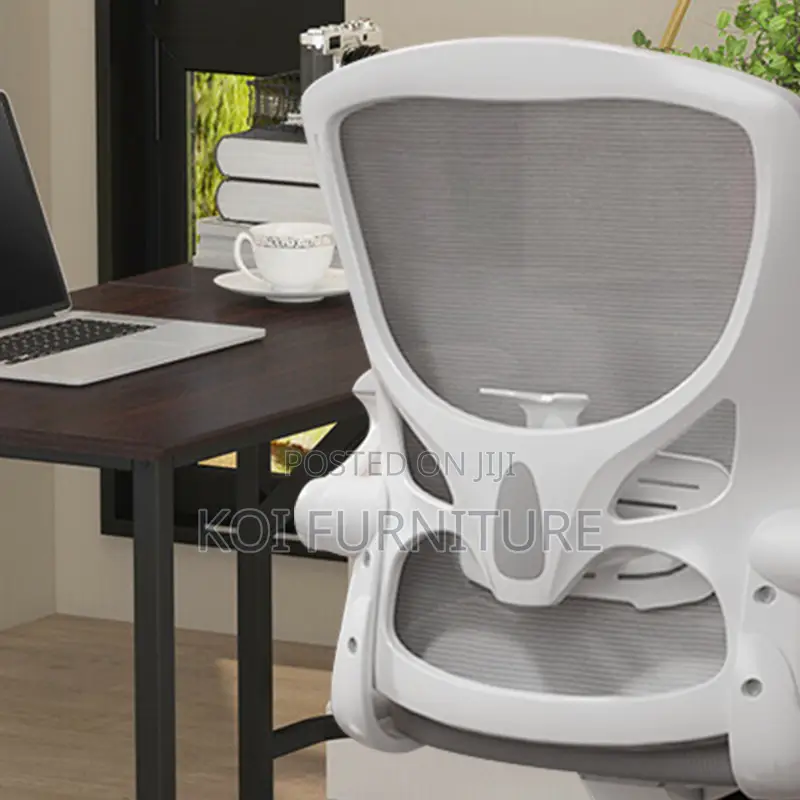 Office Chair : Muxx.Stil White Ergonomic Desk Chair