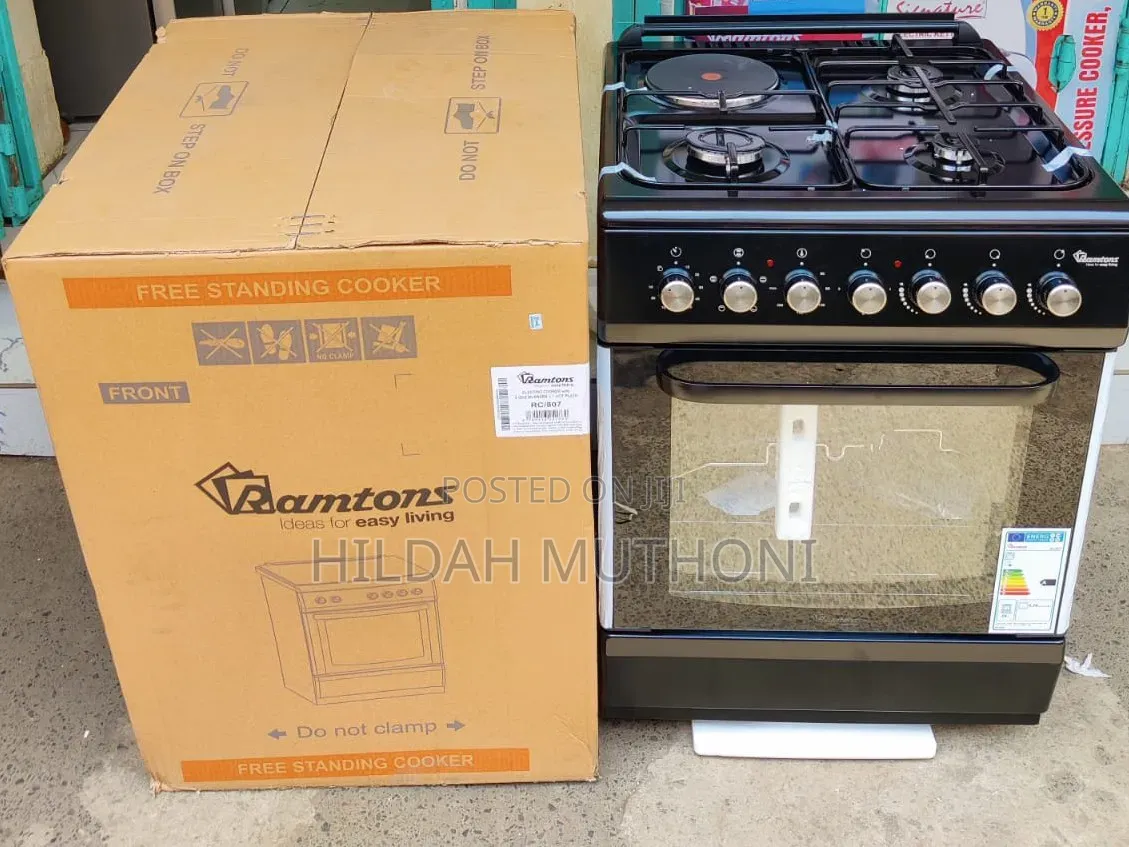 Ramtons Cooker 3g+1e 60×60cm Rc607 (Black)