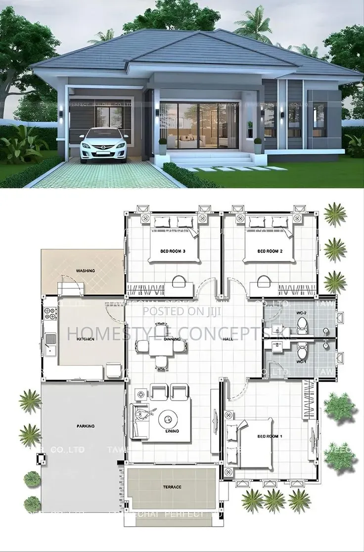 Budget Friendly Modern House Plans Render Floor Plans 3d Models
