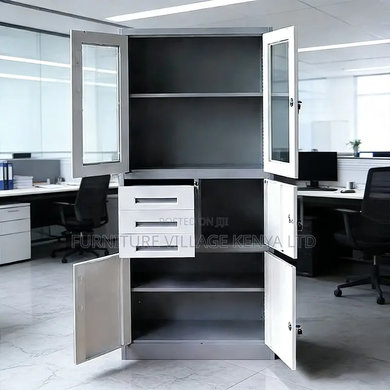 Modern Metallic 2-Door Filling Safe Cabinet
