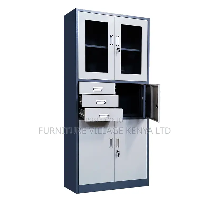 Modern Metallic 2-Door Filling Safe Cabinet