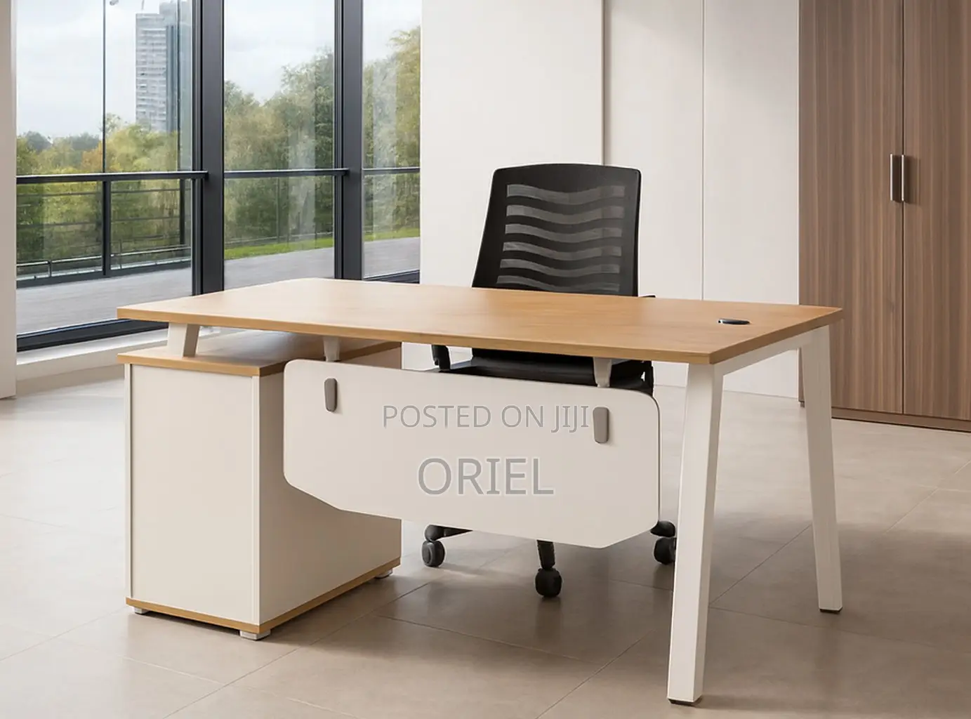 Office Desk : Office 1.4m Staff Productivity Desk