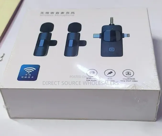  3-in-1 Lavalier Mic for Android, iPhone Camera
 Portable