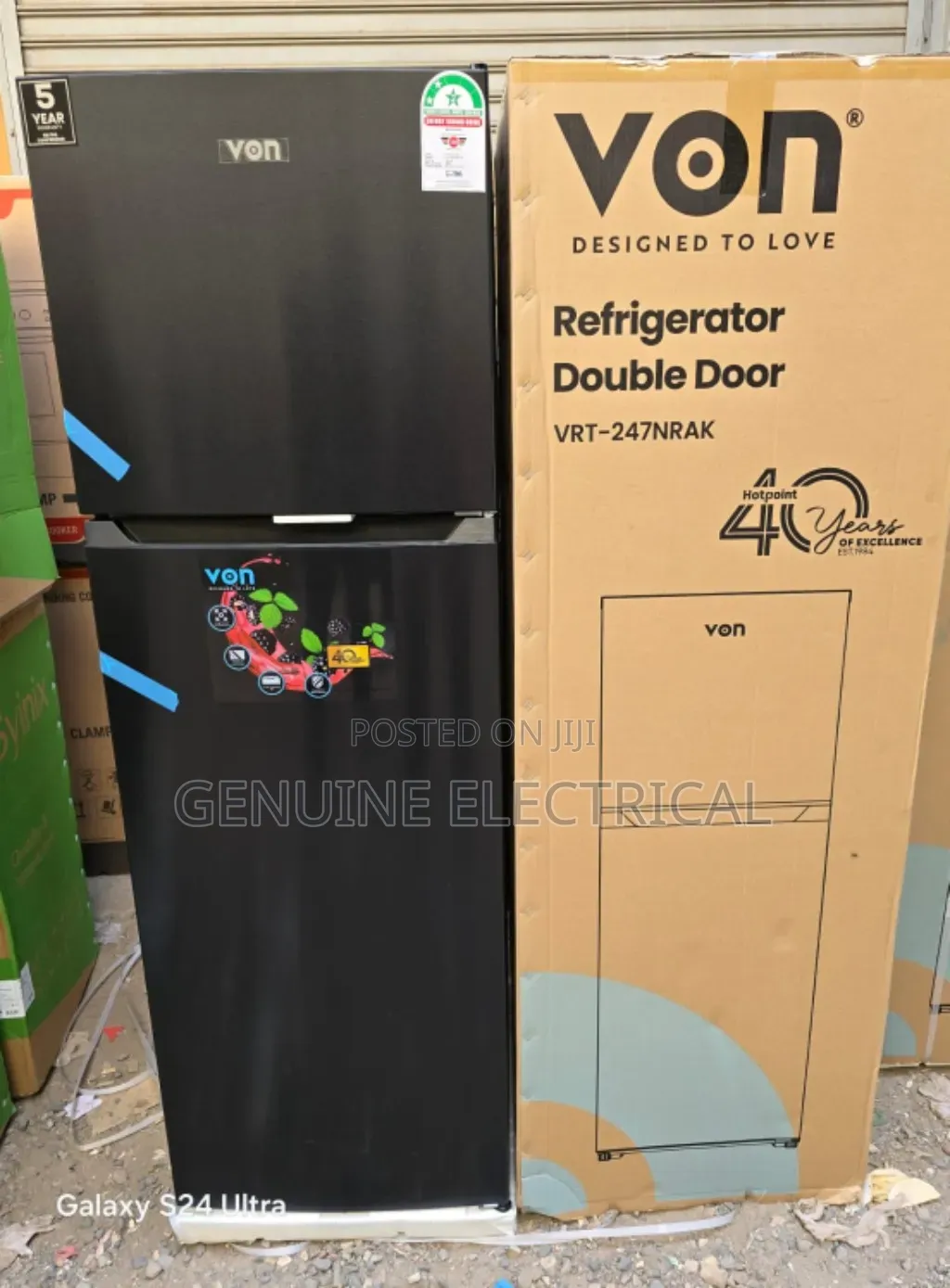 Von 247 Litres Nofrost Two Door Refrigerator V247