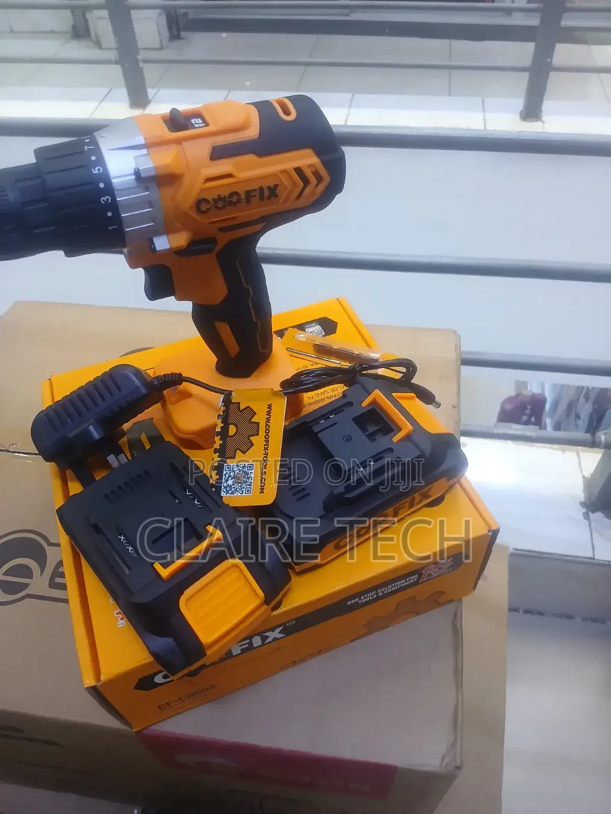 Portable Coofix 20v Electric Drill Set for Home Workshop