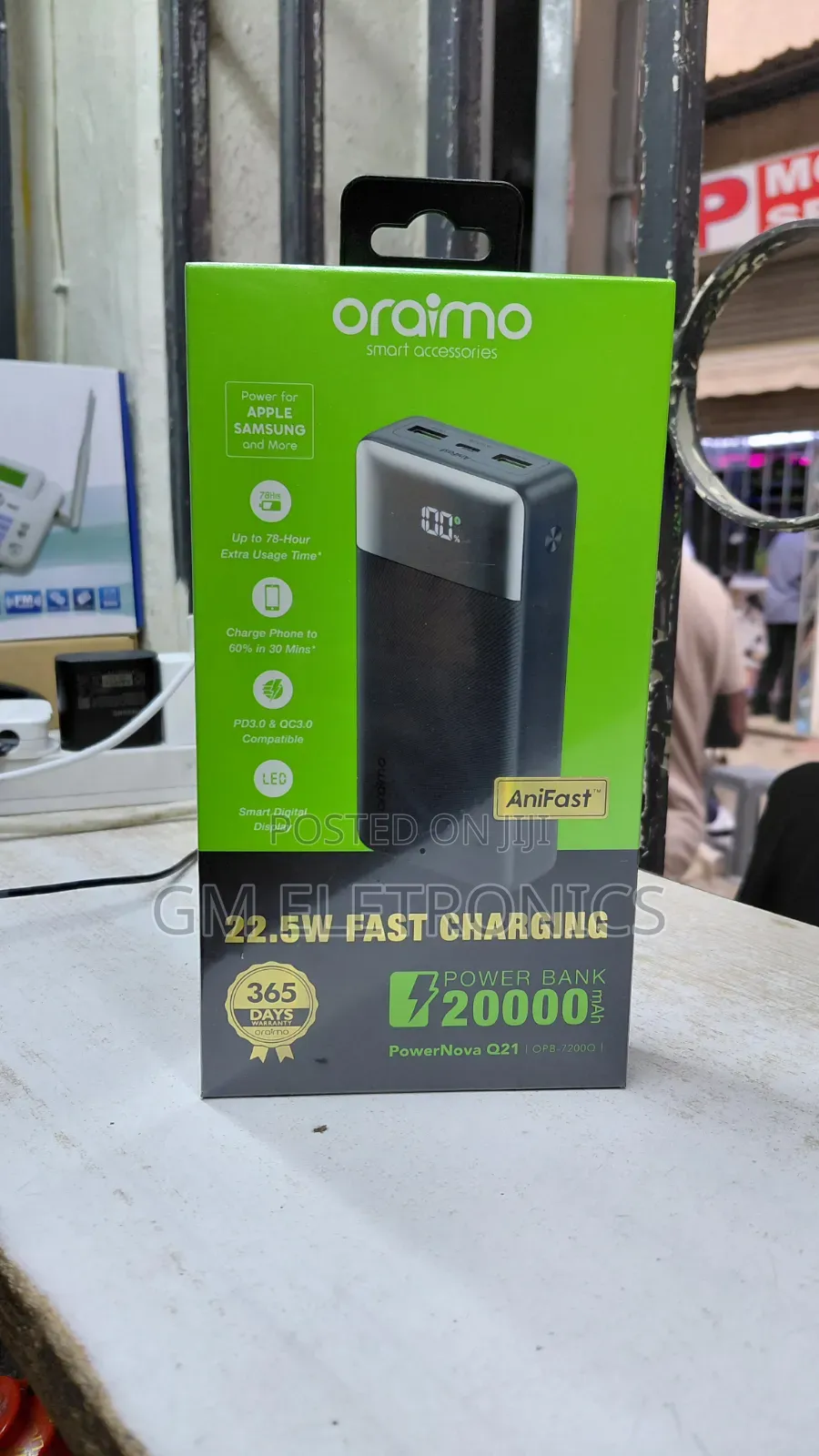 20000mah Fast Charge 22.5w Power Bank With Smart Digital Display