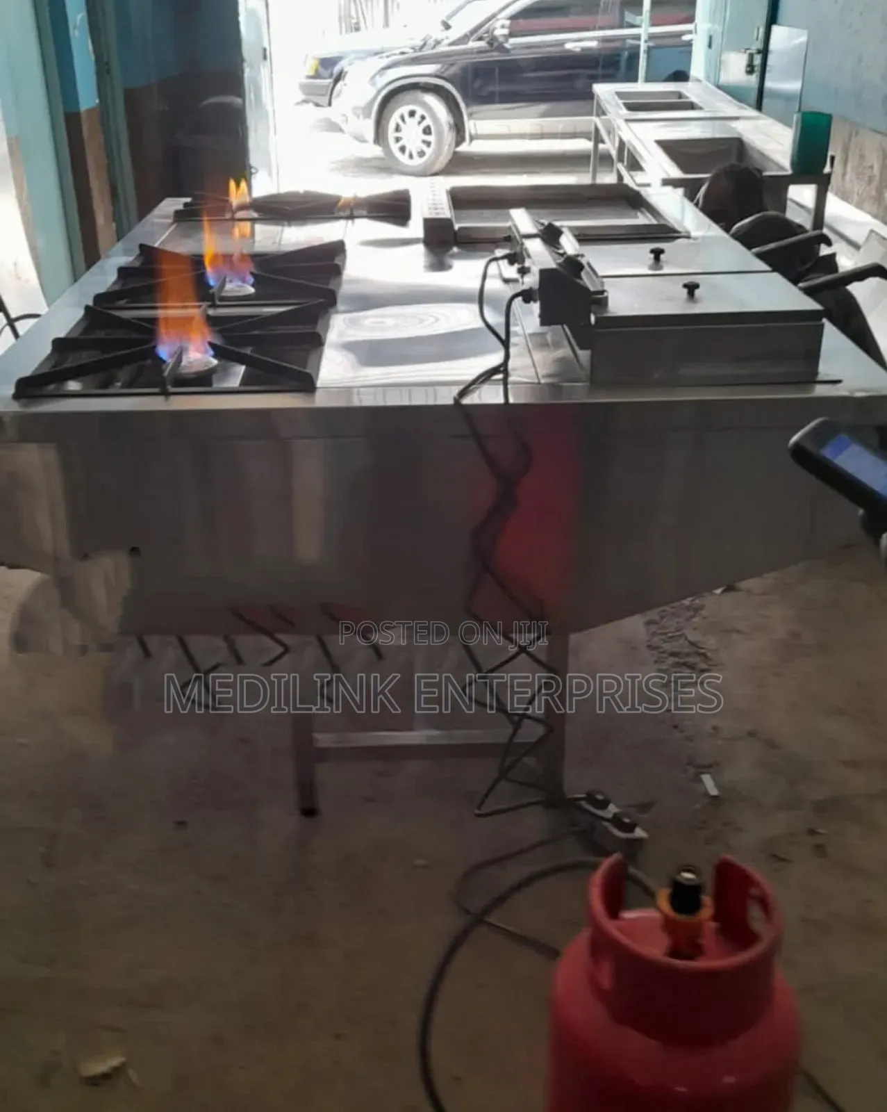 Modern Stainless Commercial Kitchen Combined Cooker