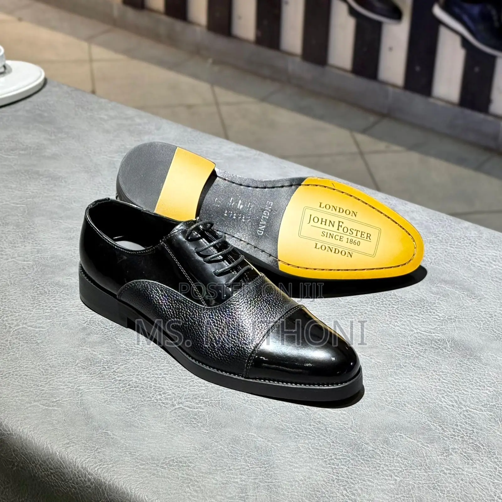 Textured Leather and Patent Leather John Foster Officials Size 40-46