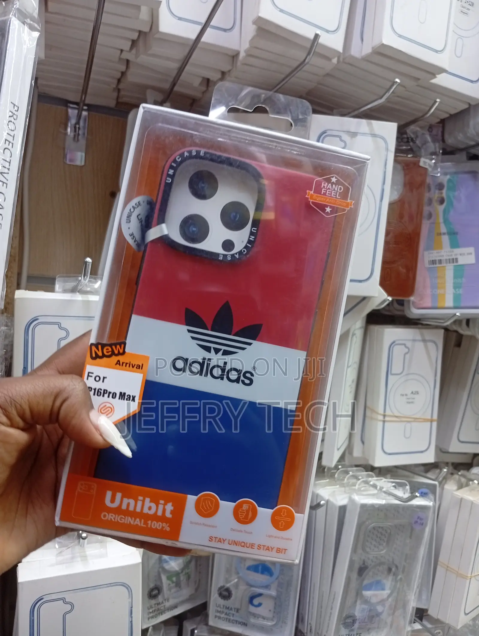 Adidas Branded Case for the iPhone 16 Pro Max.
