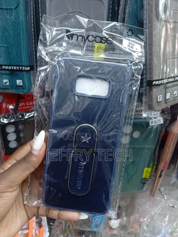 Blue Mycase With a Magnetic Ring Stand for a Samsung Galaxy S8 Plus