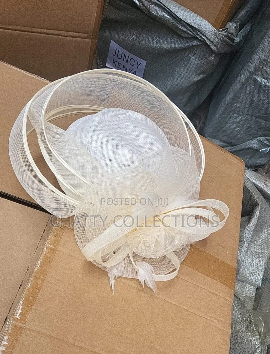 Big Cream Ladies Head Fascinators