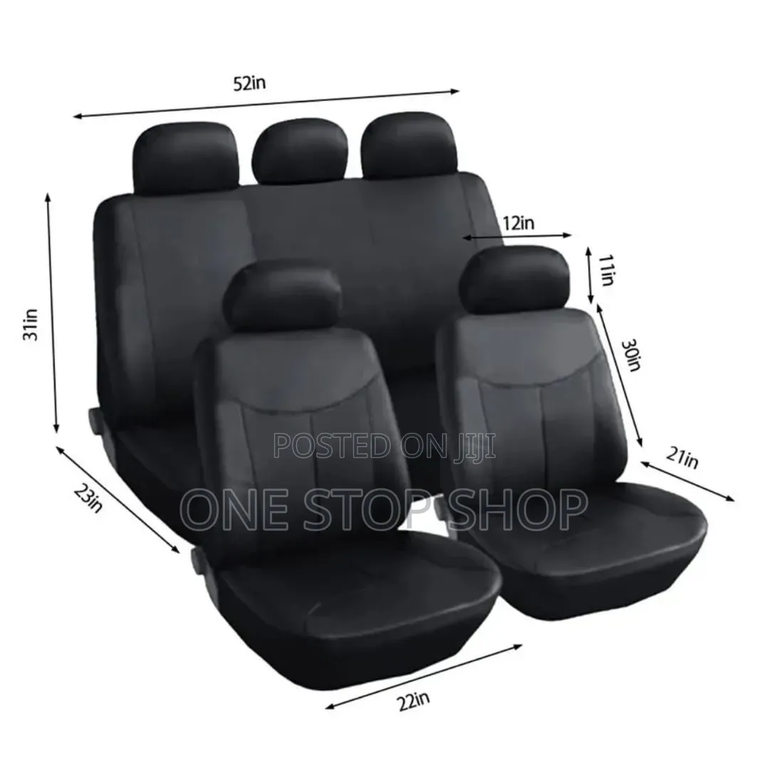 Water Resistant Easy Clean Leather 5 Seater Seat Covers Universal Fit