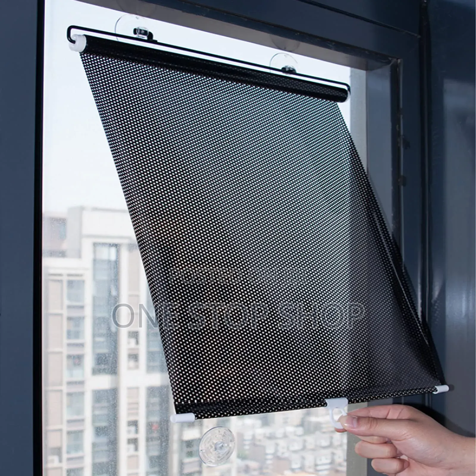 Suction Cup Mount Windows Uv Rays Retractable Roller Blinds