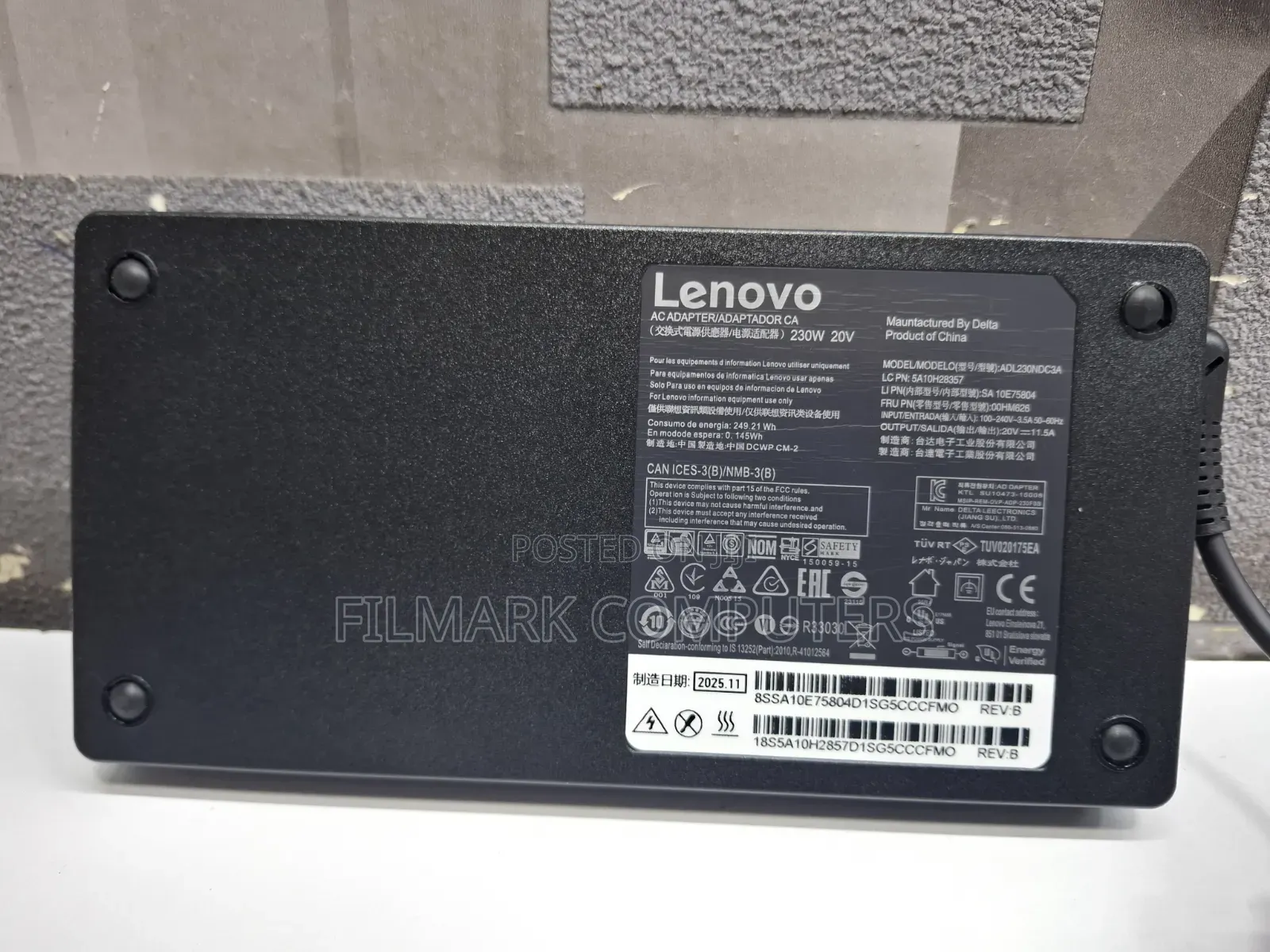 Genuine Oem Lenovo Charger 230w 20v-11.5a Ac Adapter Slim Tip