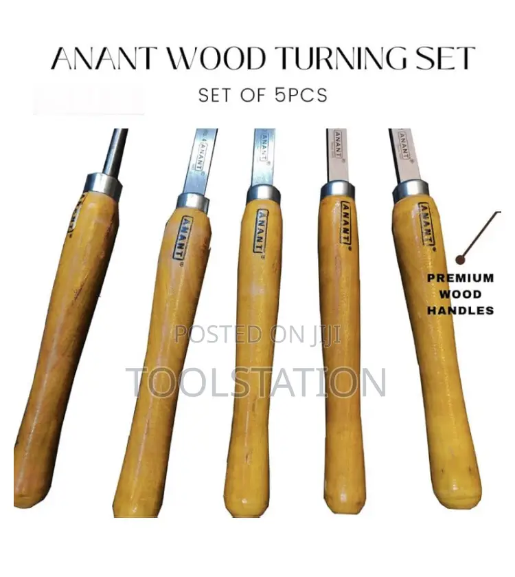 Wood Turning Chisel Set of 5pcs Original Anant Heavy Duty