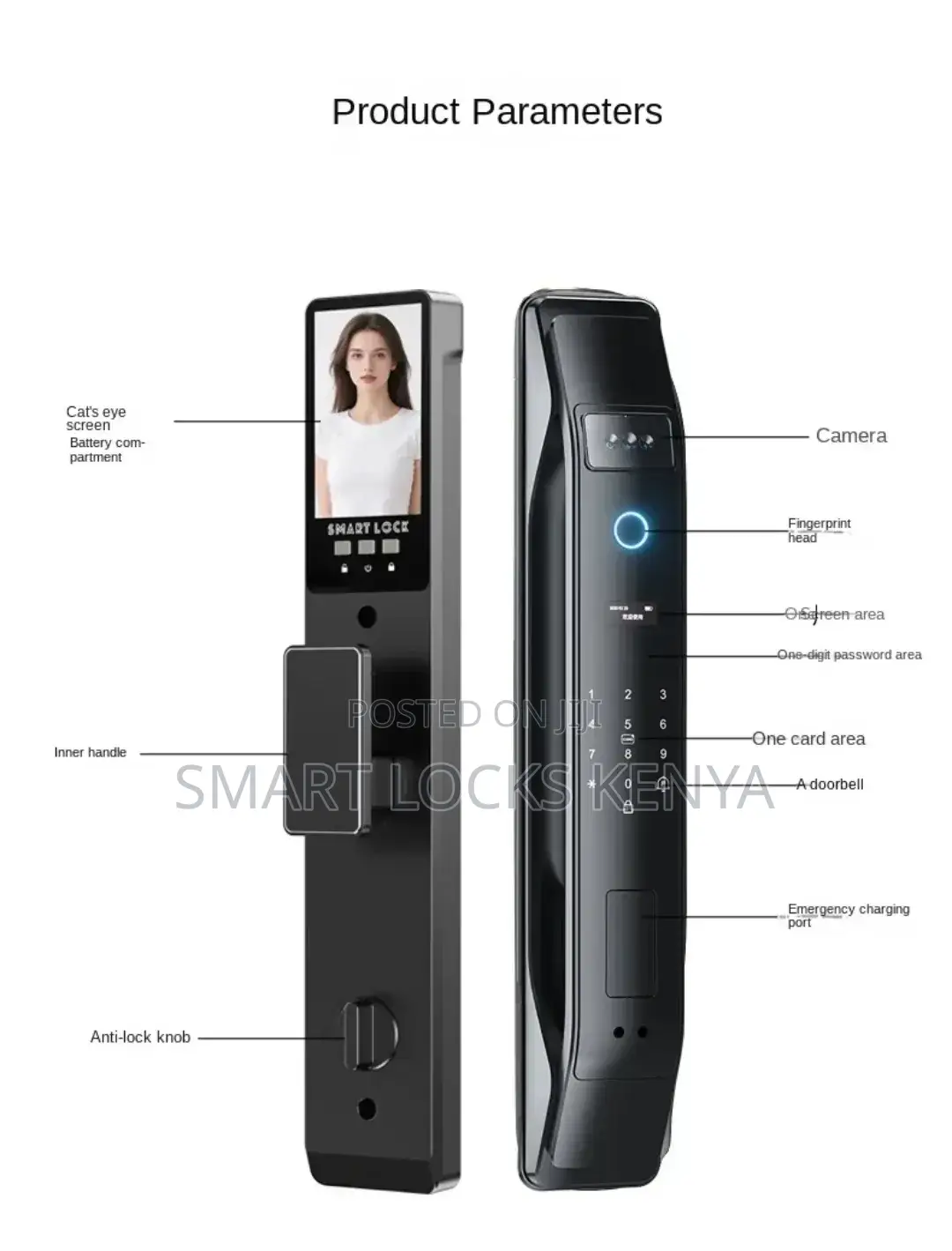 Smart Door Lock *Wifi App Control 3d Face Recognition