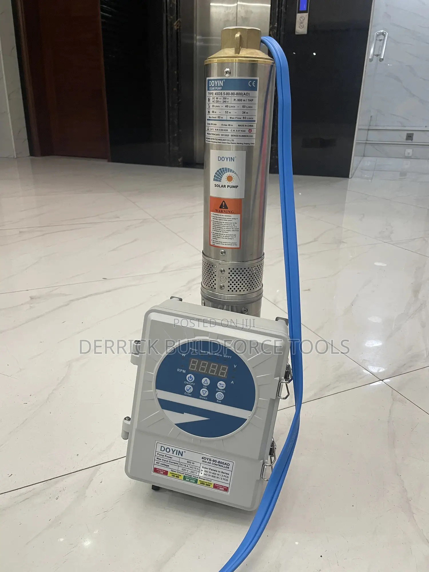 4sdys-90-800ad Doyin 1hp 800w 80m Head Hybrid Submersible Water Pump