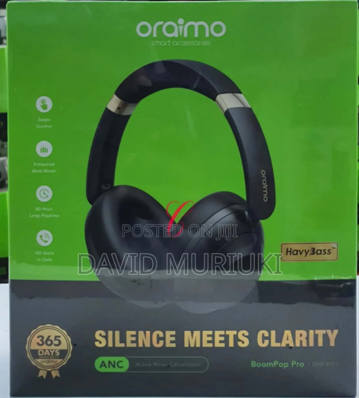 Oraimo *Boompop Pro* Ohp-917 Hybrid Anc Noise Cancellation