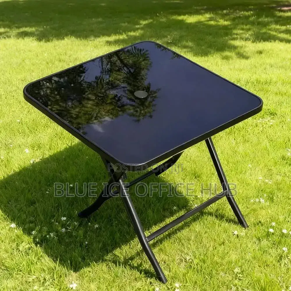 Square Foldable Black Table