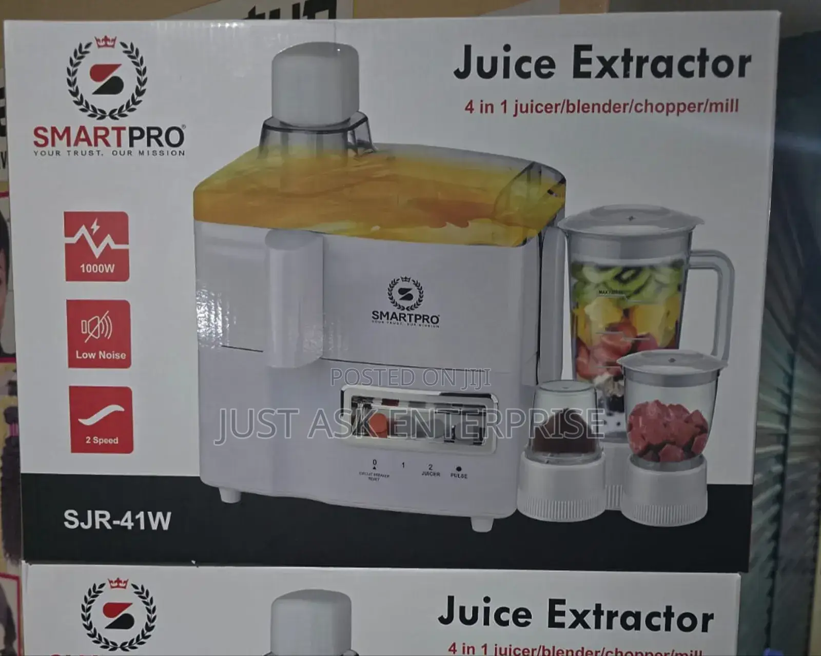 Smartpro 4 in 1 Juicer, Blender, Grinder Mill - Food Processor 1000w