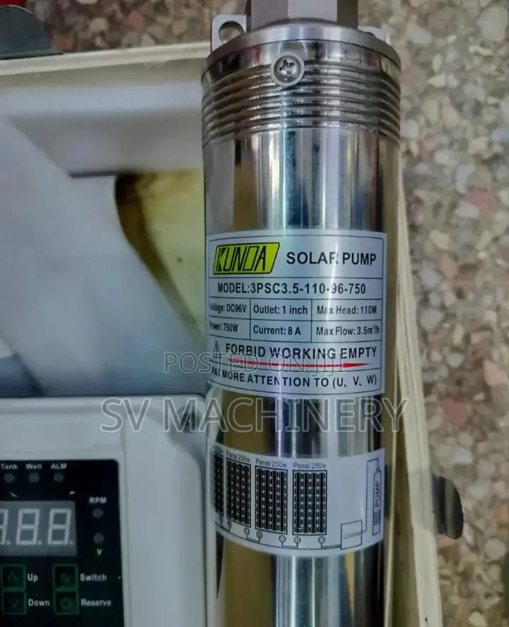 Heavy Duty 750w 90m 96v Kunda Submersible Solar Water Pump