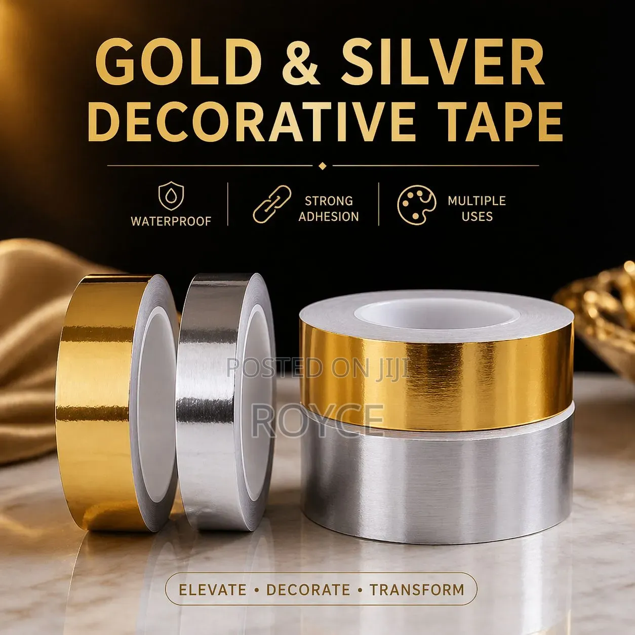 Gold Silver Decorative Tape -50m