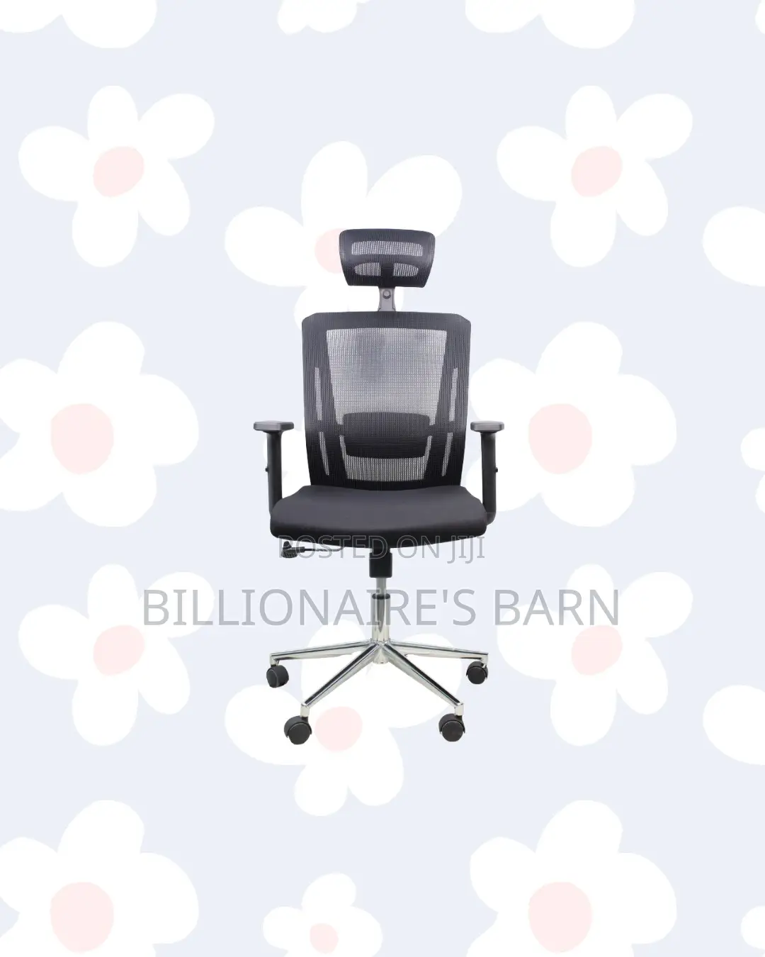 Office Chair Ergonomic Headrest With Chrome Base Nairobi Special