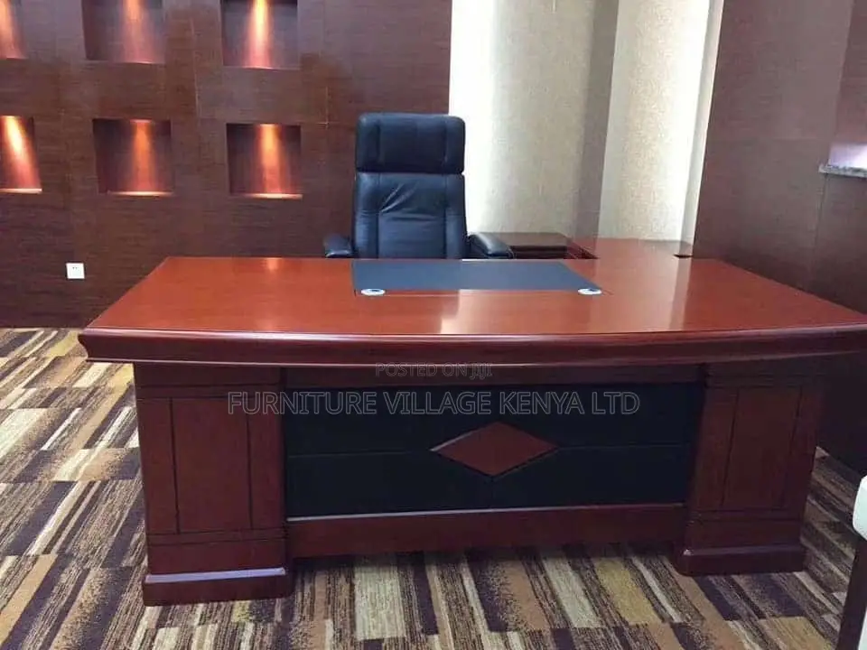 1800mm Mahogany Boss L-Shaped Writing Table