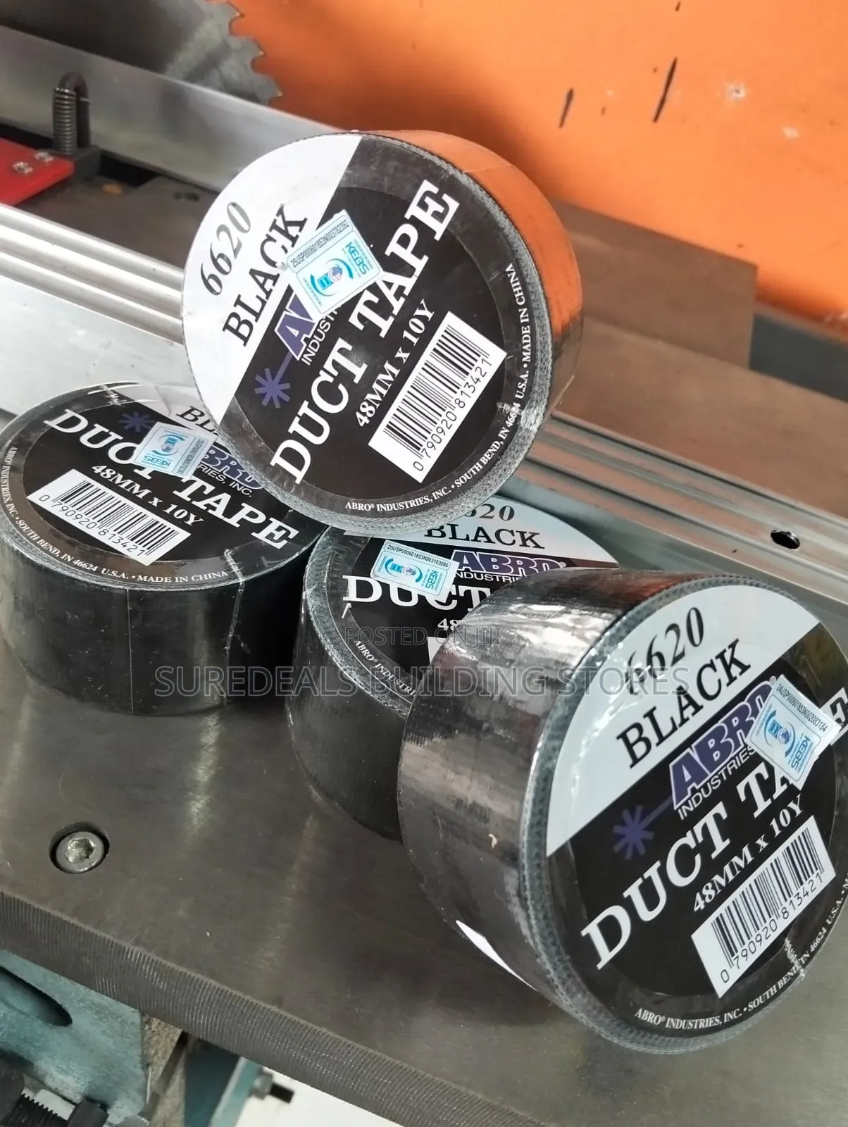 Abro Black Duct Tape Roll