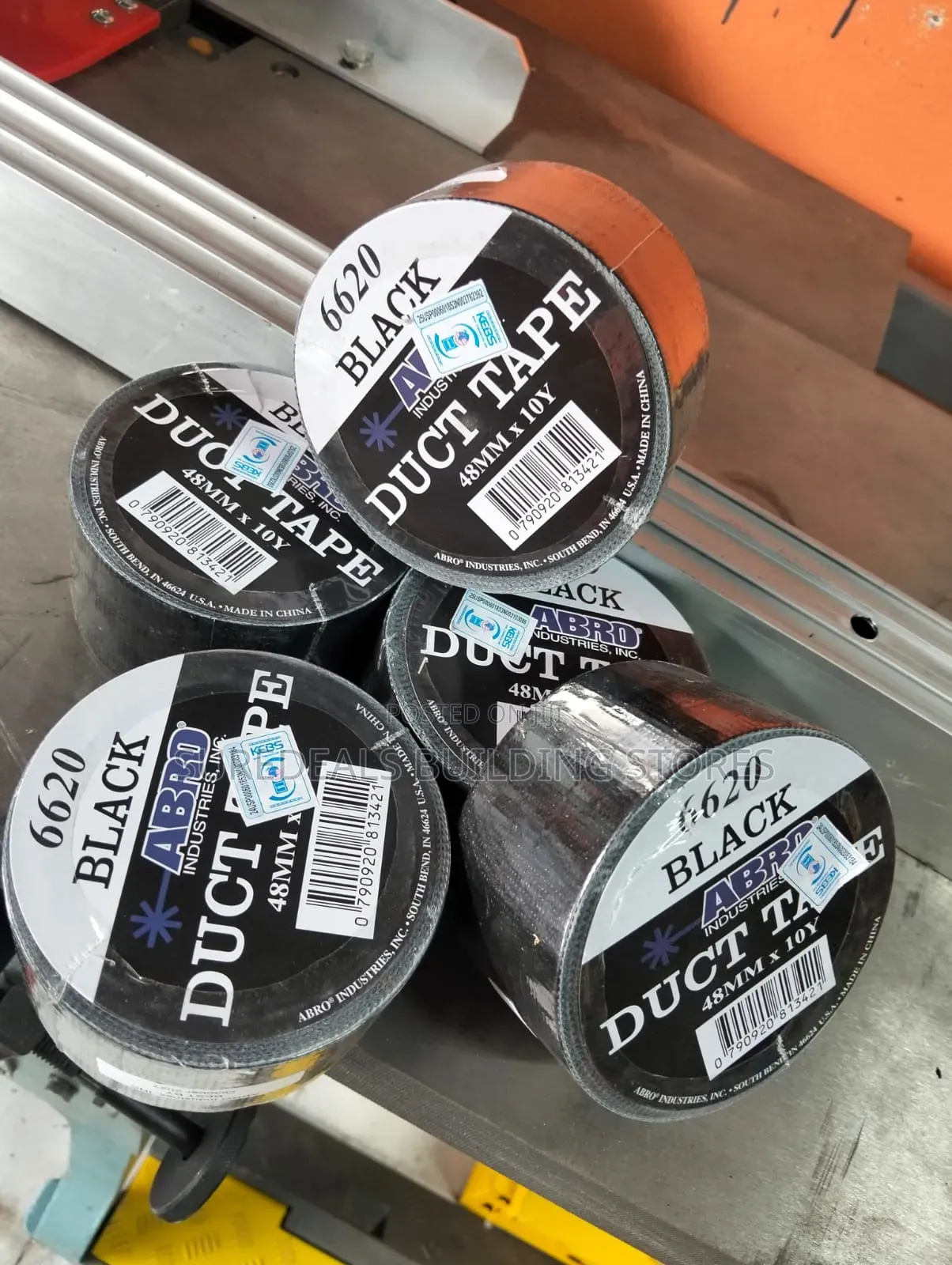 Abro Black Duct Tape Roll