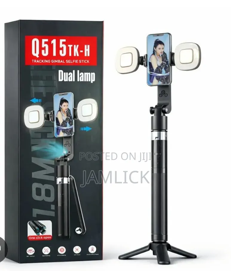 Ai Face Tracking Gimbal Selfie Stick With Dual Led Lights – Dv