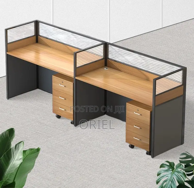 Office Workstation : Straight Modular 2-Person Office Workstation