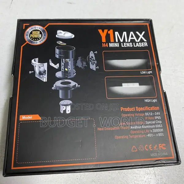 Y1 Max H4 Bi Led Mini Projector Headlights With High and Low Beam