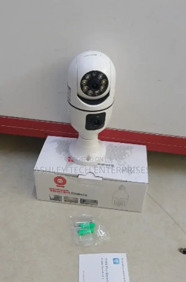 Smart V380 Bulb Camera – Dual Lens Security System