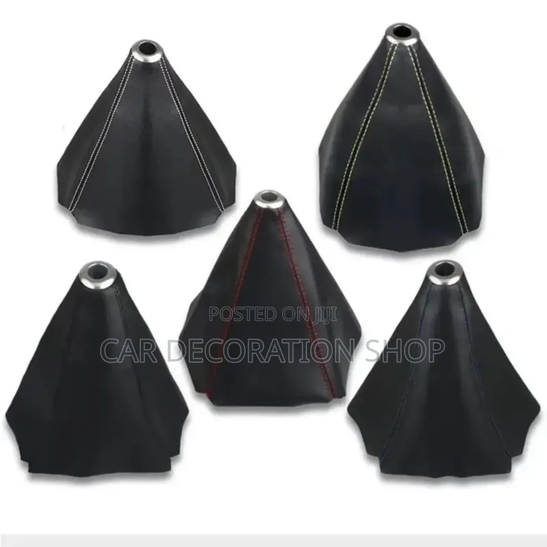 JDM Style Stitched Leather Gear Knob Boot Covers Universal Fit