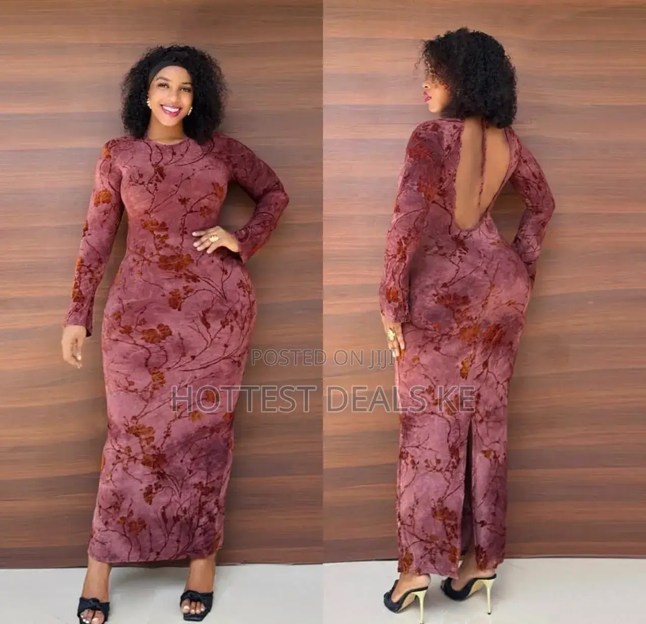 Maxi Bodycon Floral Dress