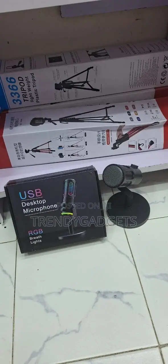 Usb Condenser Microphone RGB Lights for Pc Gaming Setup
